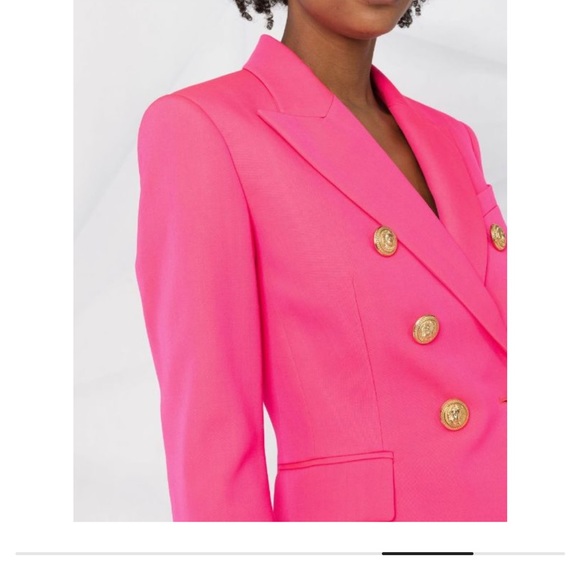 Balmain
double-breasted logo-embossed blazer - Picture 4 of 6